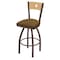 Holland Bar Stool Co 30" Swivel Counter Stool, Black Wrinkle, Nat Back, Canter Saddle Seat 83030BZNatMplB012 - alternate 1